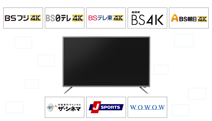 4K放送で見られるチャンネル