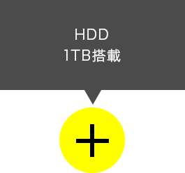 HDD 1TB搭載