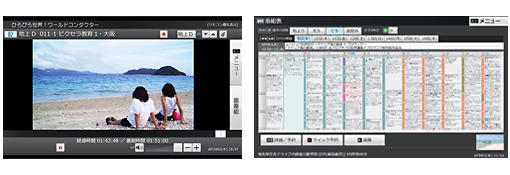 視聴画面 および 番組表画面イメージ