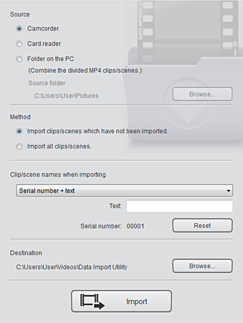 Image of Importing scenes