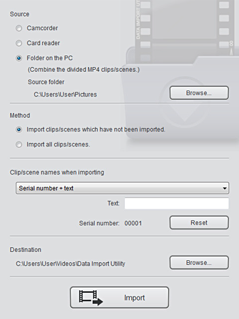 Image of Importing scenes