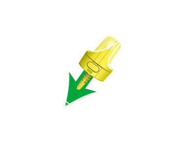 にぎりやすい形状になっているので取り付けやすい。