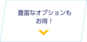 豊富なオプションもお得！