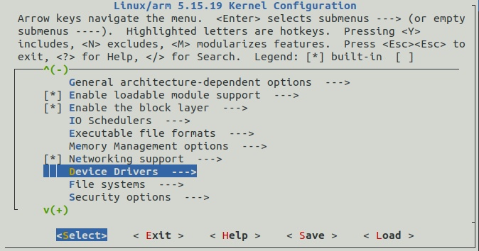 kernel config