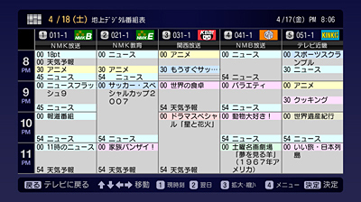 番組表