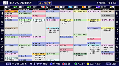 番組表