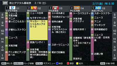 番組表