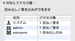 共有とアクセス権