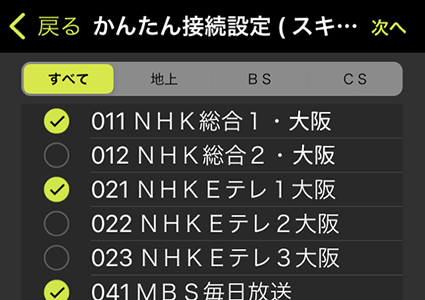 図:チャンネル一覧表示